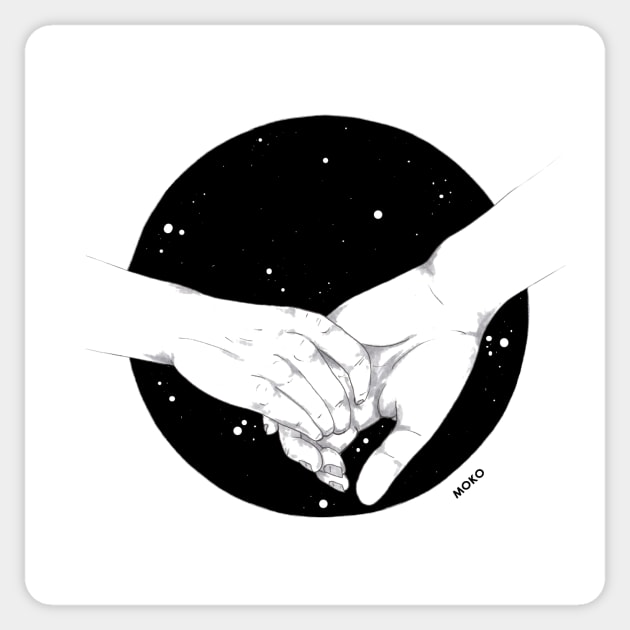 hand in hand Sticker by MOKO